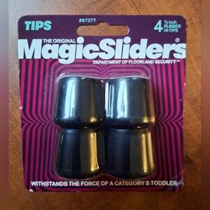 Magic Sliders 97377 Black Round Rubber Leg Tip - 2 Available, Priced For ONE